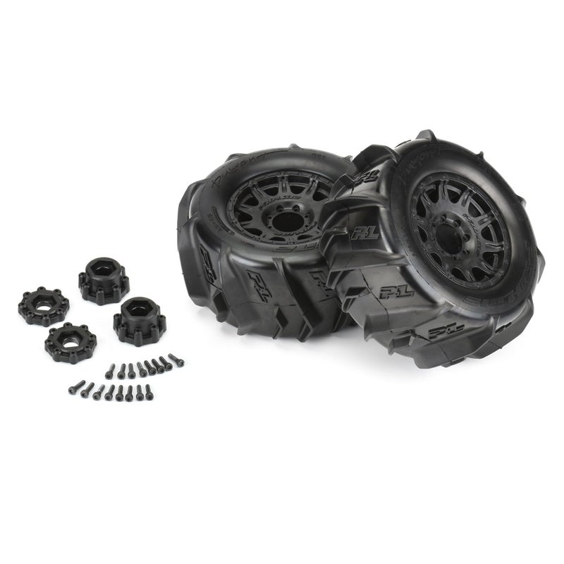 Pro-line Racing Dumont 3.8 Paddle MTD on Raid Blk 17mm F/R PRO1019210 RC Tire - Image 3